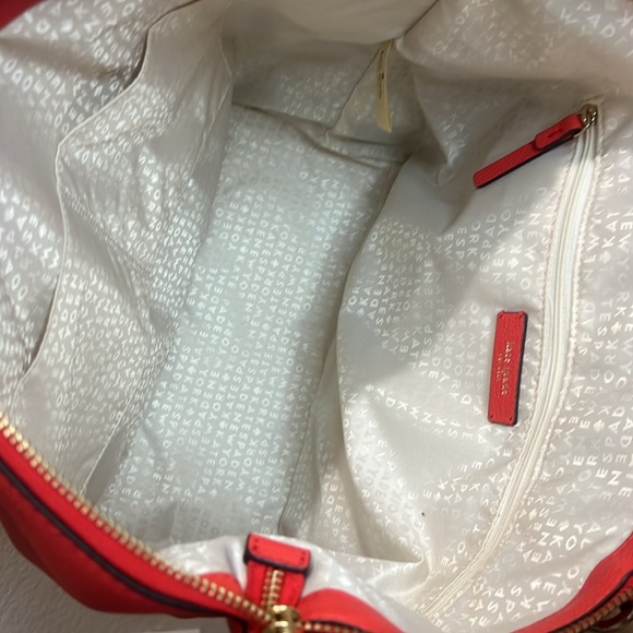 Kate Spade NEW larchmont avenue Penny Hot Chili Logo Leather Tote red - Picture 8 of 12